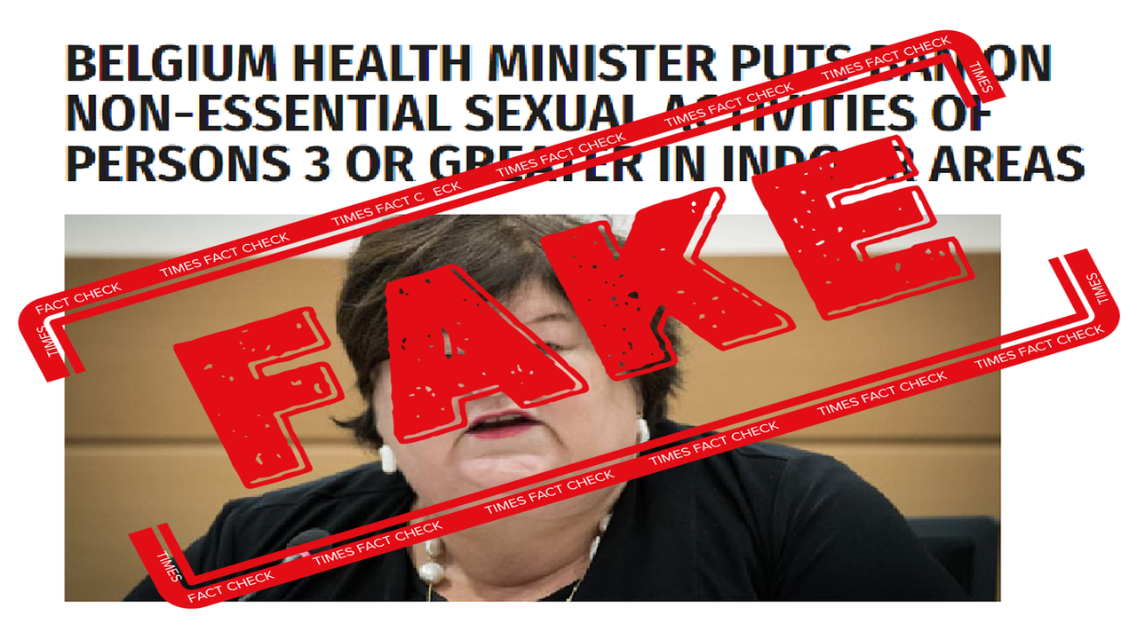 FAKE ALERT Belgium bans non essential sexual activities to