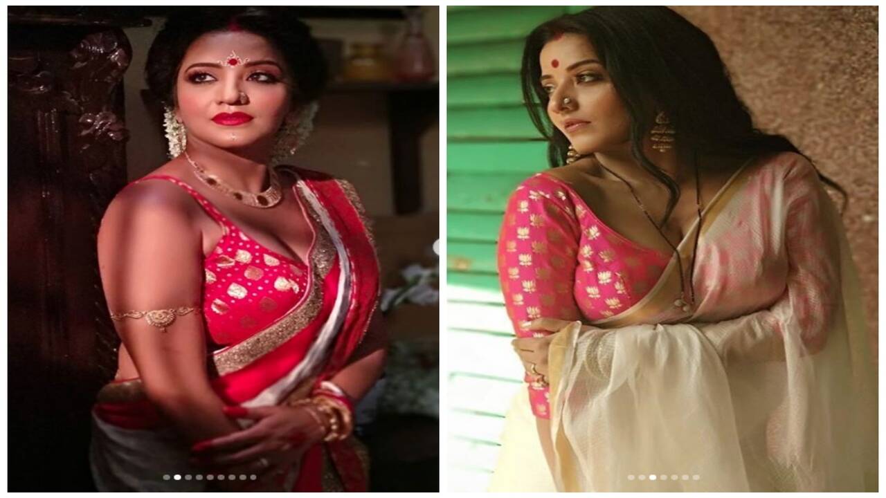 Five times when Monalisa raised temperatures with her saree look