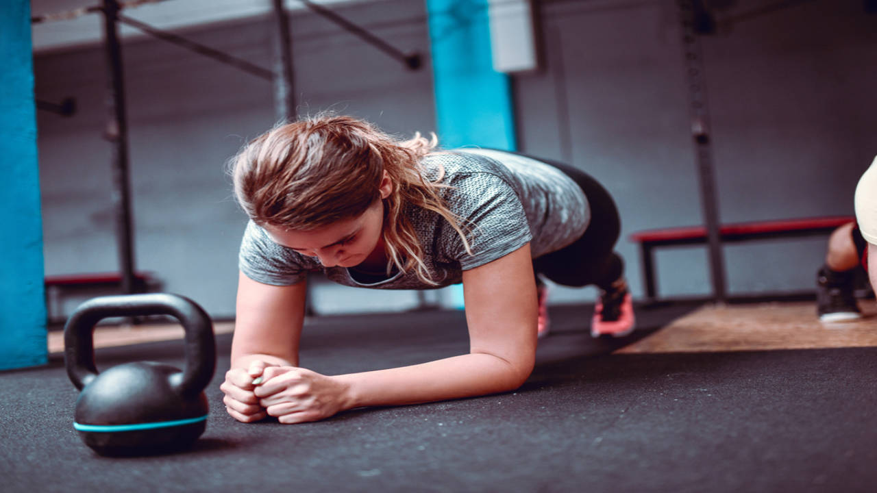 Russian discount kettlebell plank