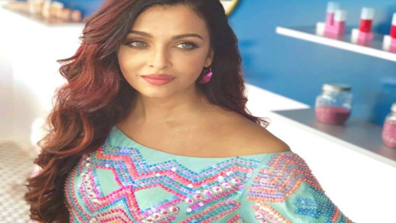 Aishwarya Rai Sparkles in Pink Waterfall Sequins Dress & Sandals