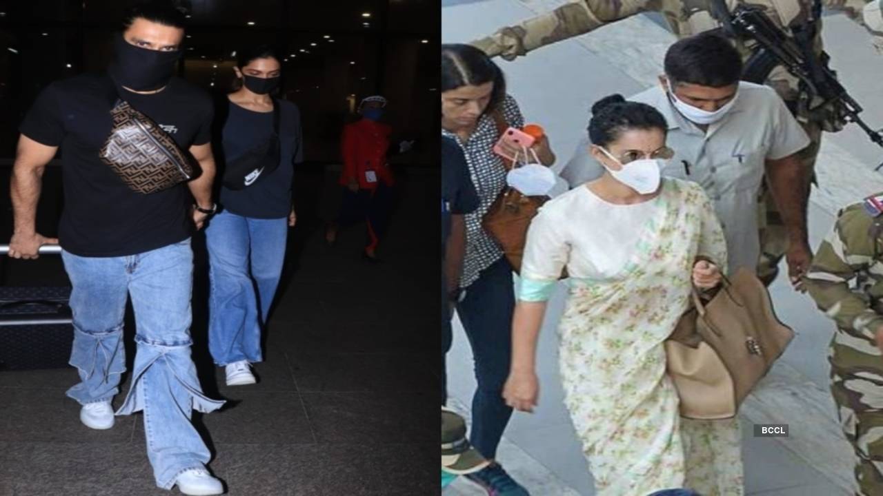 Deepika Padukone Spotted At Airport, Ranveer Singh Twins With Alia Bhatt In  Black - See Pics, News