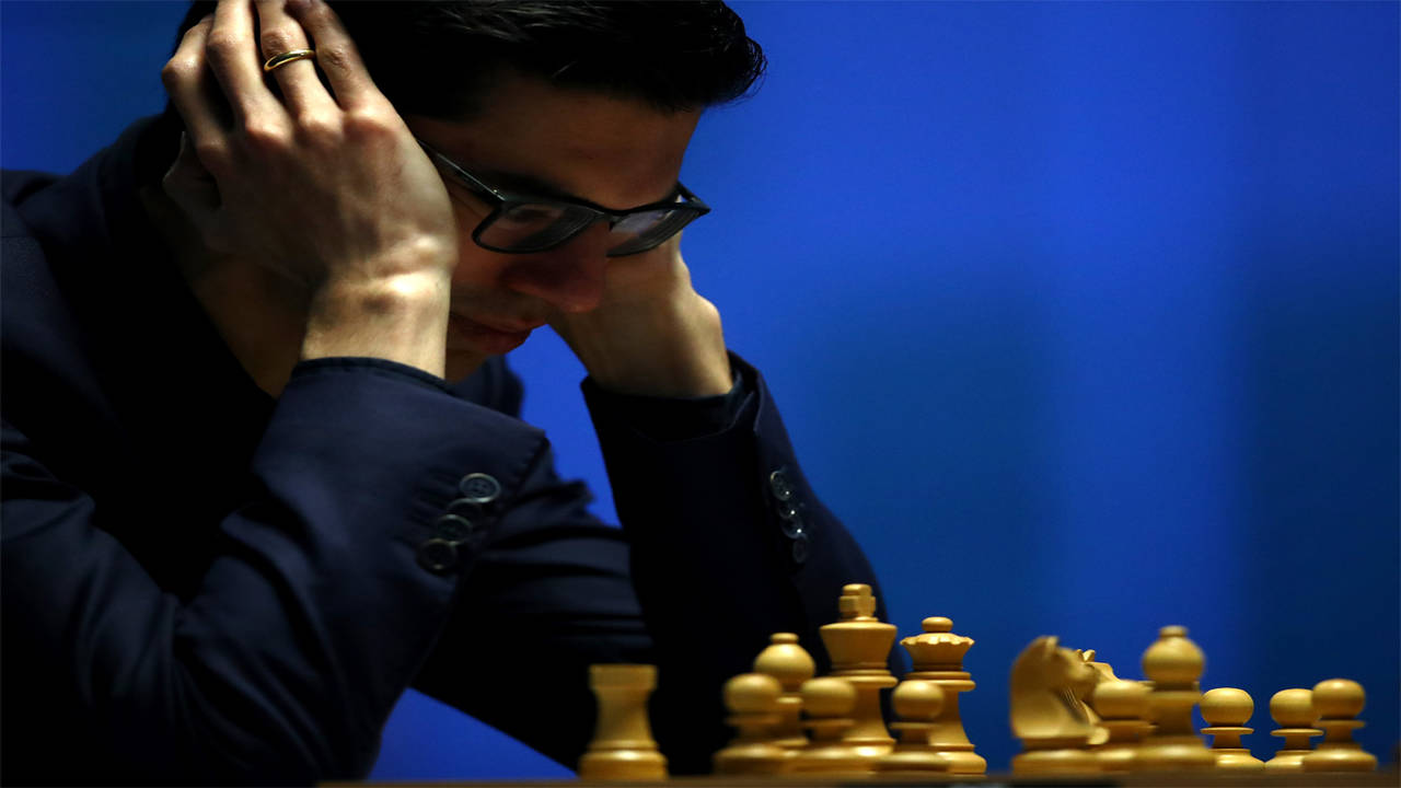Magnus Carlsen ,Alireza Firouzja during the World Championships of News  Photo - Getty Images