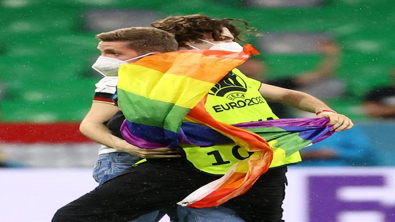 Germany came out in rainbow colours in defiance of UEFA's refusal of LGBT  lights