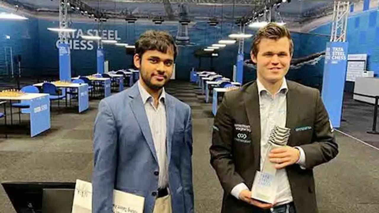 Tamil Nadu Weatherman on X: Arjun Erigaisi (7.5/9) wins Abu Dhabi Masters  2022 with a performance rating of 2893. He is the new India no.3 with  2724.6 behind Anand 2756 and Gukesh