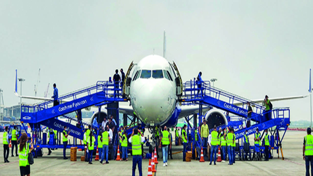 IndiGo offers flyers 3 exits from aircraft | India News - Times of