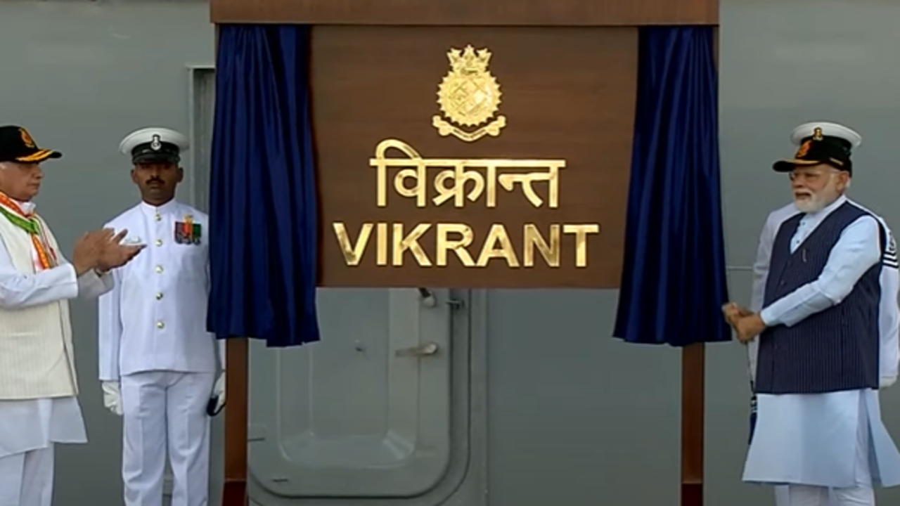 PM Modi commissions India's first indigenous aircraft carrier INS Vikrant | India News - Times of India