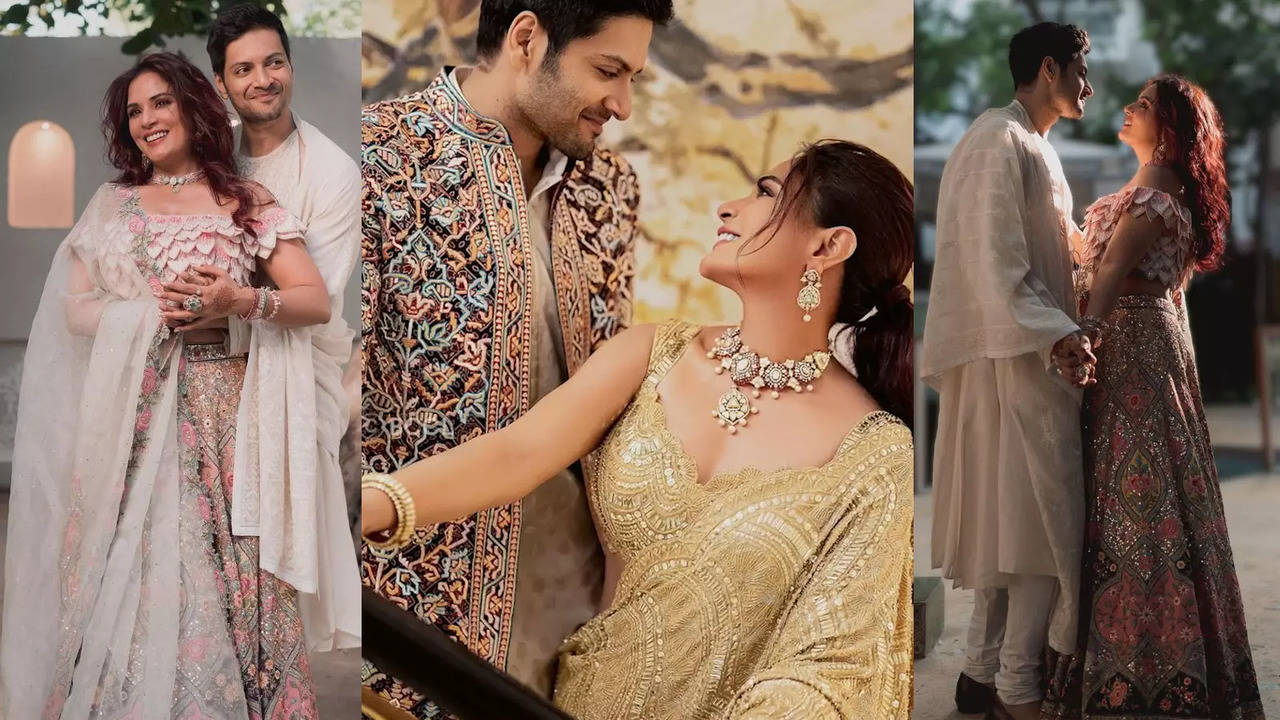 Richa Chadha makes an ethereal bride in her wedding photos to Ali Fazal