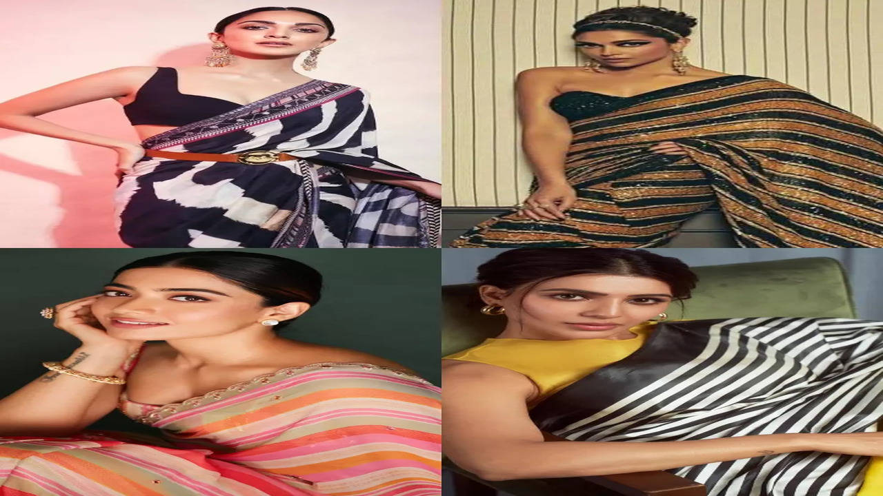 Disha Patani dropped the pallu of the saree and posed in a