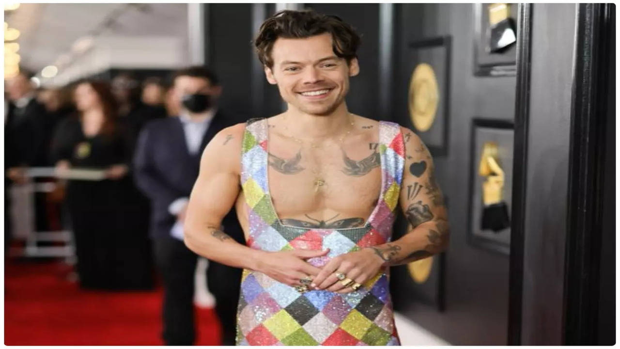 Harry Styles' Grammy fashion: Rainbow jumpsuit divides social media