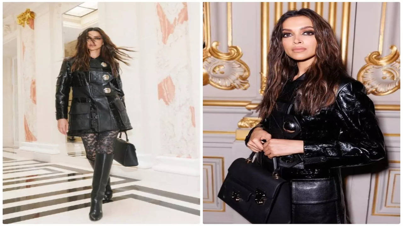 Deepika Padukone Nails Goth Look in Leather Blazer Dress at Paris Fashion  Week And We Are Taking Notes