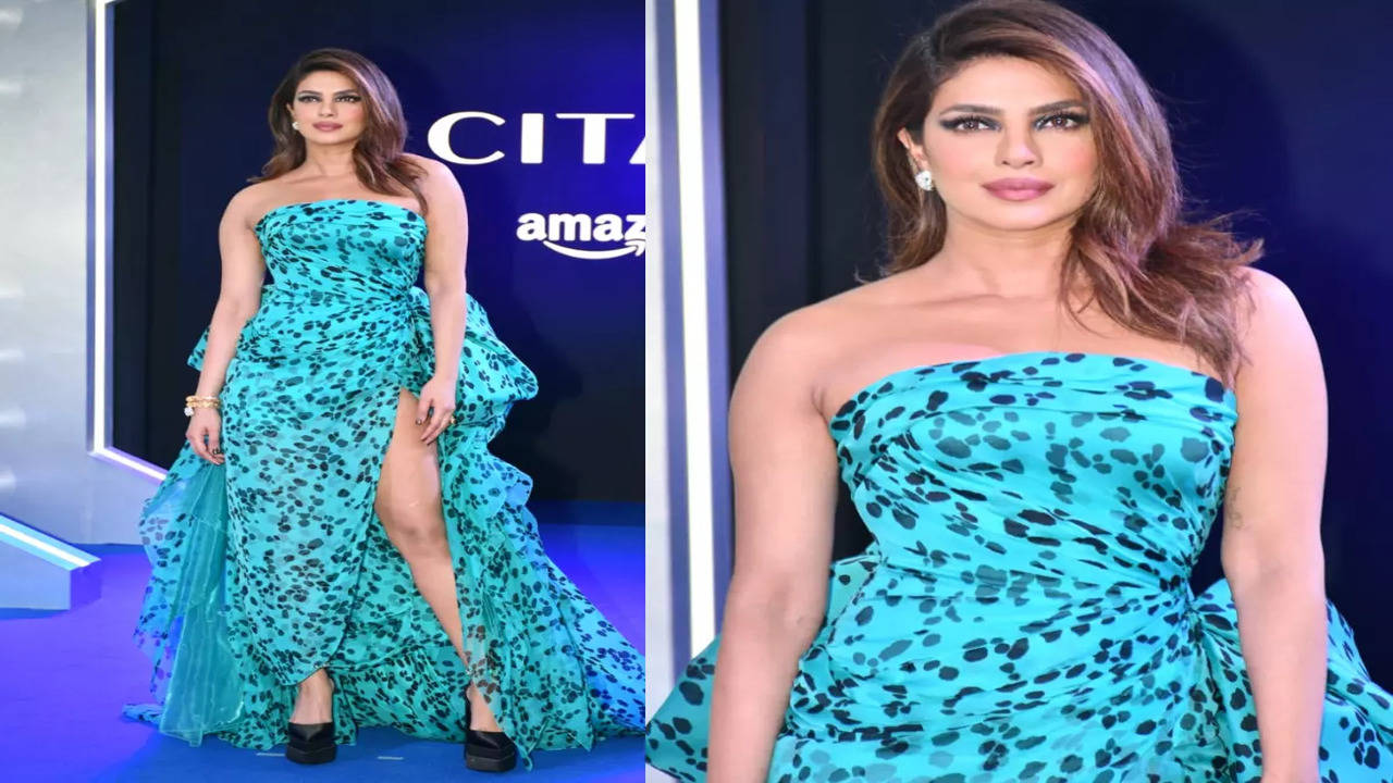 Priyanka Chopra's printed Versace dress is just perfect for your