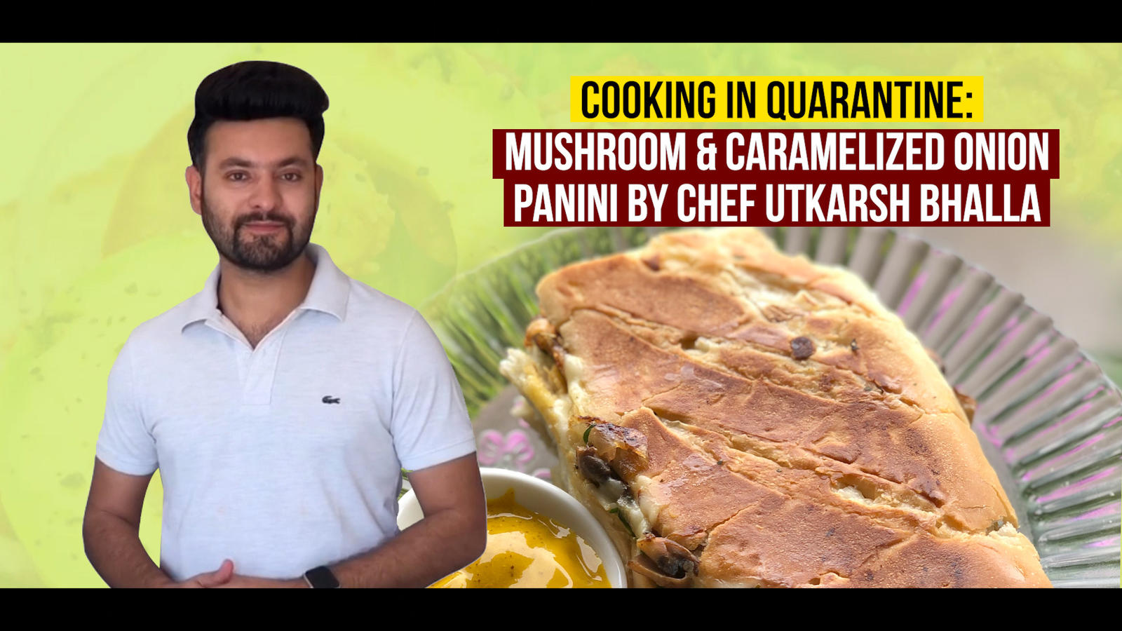 watch how to make mushroom caramelised onion panini