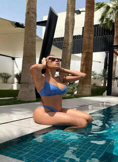 Georgina Rodriguez commands attention in striking blue bikini