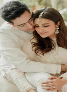 First pictures from Parineeti Chopra and Raghav Chadha&rsquo;s engagement ceremony