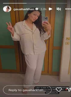 Gauahar Khan sheds 10 kgs in 10 days post the birth of her baby boy