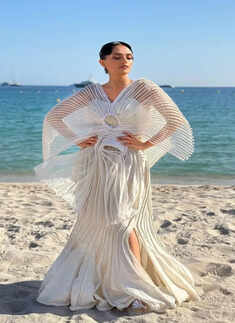 Cannes 2023: Roshni Chopra looks divine in a gorgeous off-white gown 