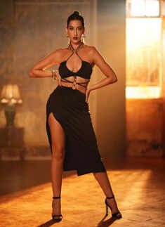 Nora Fatehi's black cutout dress breaks the internet, pictures serve classic fashion moment