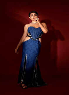 Shriya Saran sets hearts racing in denim cutout dress