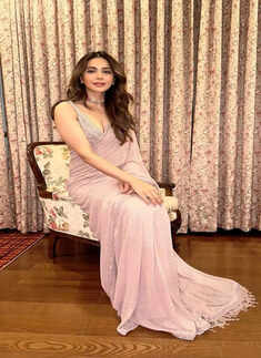 Rakul Preet Singh is a shimmer dream in blush pink saree