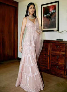 Mrunal Thakur is an ethereal dream in silver sharara set, see pictures from her ethnic wardrobe