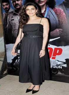 Karishma Tanna stuns in a black dress at the success party of Scoop