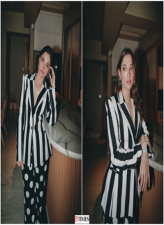 Tamannaah Bhatia spells monochrome magic with her look in stylish pantsuit, see pictures