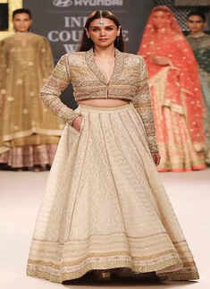 ​Aditi Rao Hydari is the epitome of grace and royalty in regal jacket lehenga​