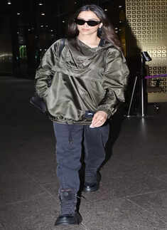 ​Deepika Padukone sets airport fashion goals in casual-chic look​