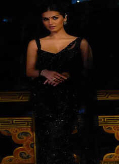 Tara Sutaria is shining bright in a sparkly saree