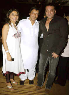 SRK, Sanju @ Rajiv Shukla's bash
