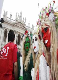 FEMEN protests against Berlusconi