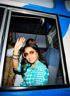 Vidya Balan on tram ride