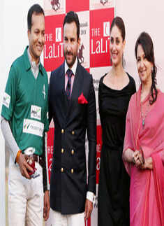 Saif-Bebo spotted at a Polo match