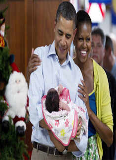 Obamas' Christmas dinner!