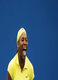 Serena plays match against Chanelle Scheepers