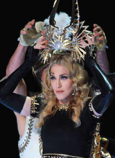 Madonna performs @ NFL Super Bowl show