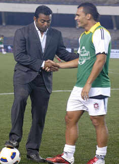 Leander Paes at Salt Lake Stadium