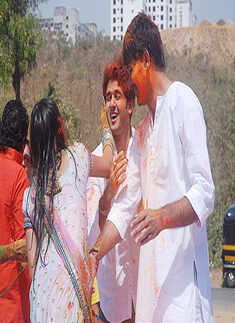 TV stars @ Holi bash