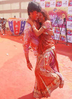 TV stars @ Holi party