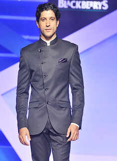 Farhan walks the ramp for Blackberrys