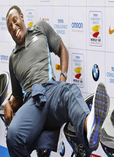 Linford Christie at Kanterava stadium