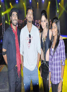 Vijay on the sets of a movie