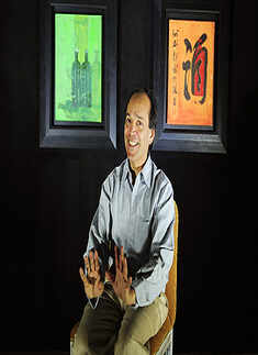 Vikram Seth turns artist for Absolut!
