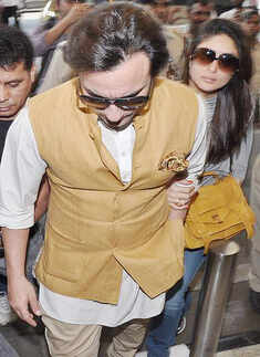 Saif-Kareena leave for Pataudi