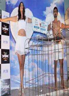 Ashmit, Madhura at PETA shoot