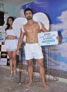 Ashmit, Madhura at PETA shoot