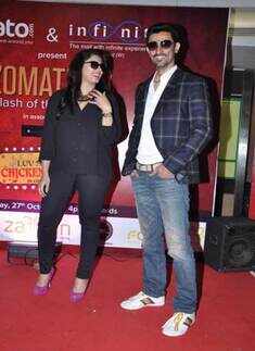 Kunal, Huma at a promotional event