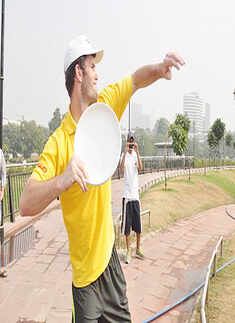 Frisbee player Brodie Smith in Delhi