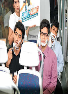 Clean-shaven in the metro
