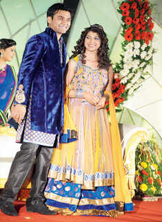 Tejaswini and Bhushan's wedding party